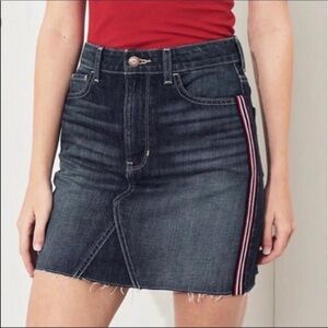 {Hollister} ultra high rise jean skirt